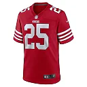 Zennovawear Men's San Francisco 49ers Elijah Mitchell Scarlet Team Player Game Jersey