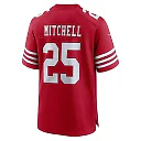 Zennovawear Men's San Francisco 49ers Elijah Mitchell Scarlet Team Player Game Jersey