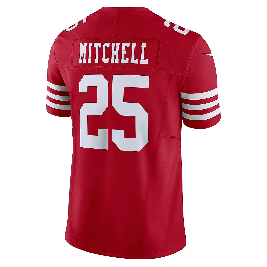Zennovawear Men's San Francisco 49ers Elijah Mitchell Scarlet Vapor F.U.S.E. Limited Jersey