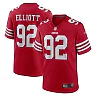 Zennovawear Men's San Francisco 49ers Elliott Scarlet Team Game Jersey