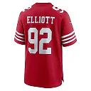 Zennovawear Men's San Francisco 49ers Elliott Scarlet Team Game Jersey