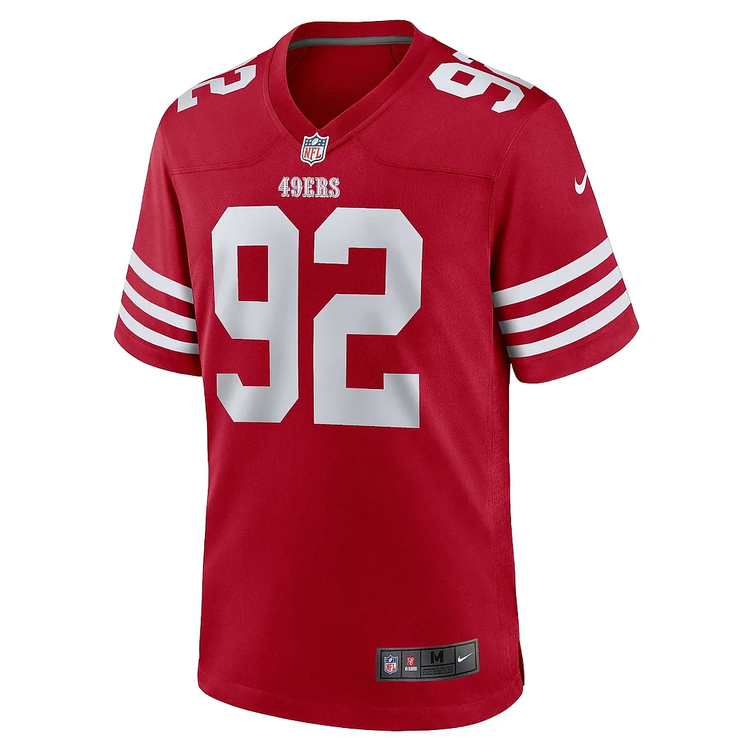 Zennovawear Men's San Francisco 49ers Elliott Scarlet Team Game Jersey