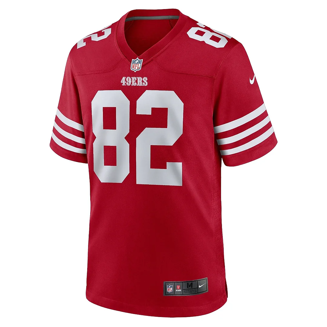 Zennovawear Men's San Francisco 49ers Eric Saubert Scarlet Team Game Jersey