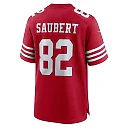 Zennovawear Men's San Francisco 49ers Eric Saubert Scarlet Team Game Jersey