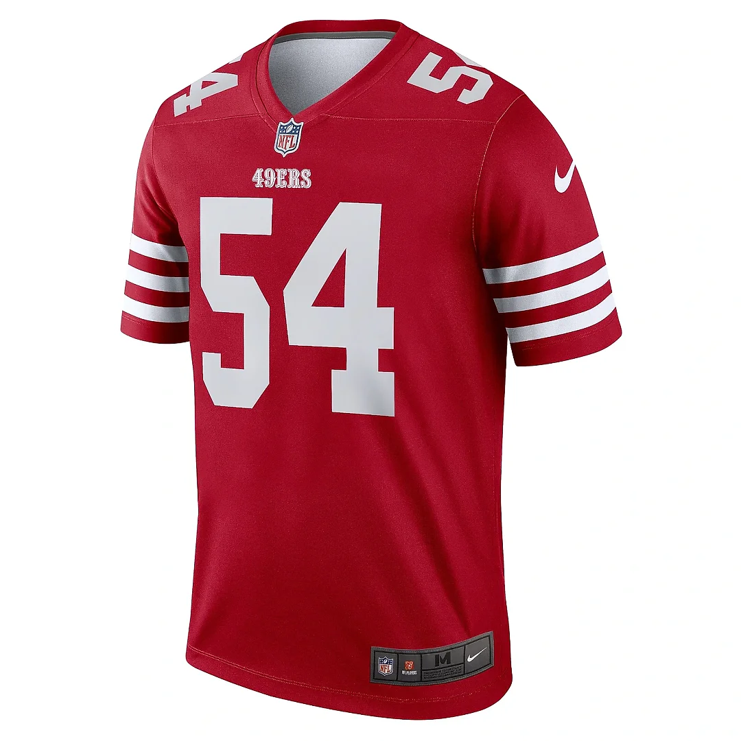 Zennovawear Men's San Francisco 49ers Fred Warner Scarlet Team Legend Player Performance Top