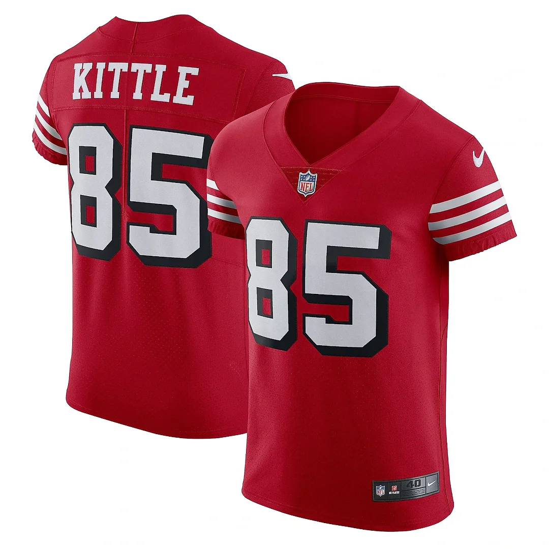 Zennovawear Men's San Francisco 49ers George Kittle Scarlet Alternate Vapor Elite Jersey