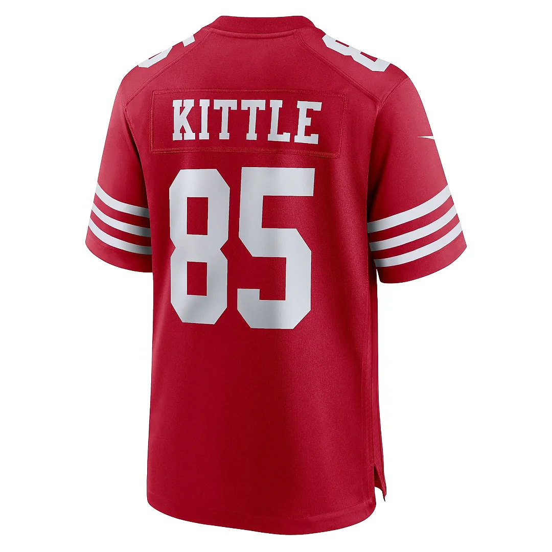 Zennovawear Men's San Francisco 49ers George Kittle Scarlet Team Game Jersey