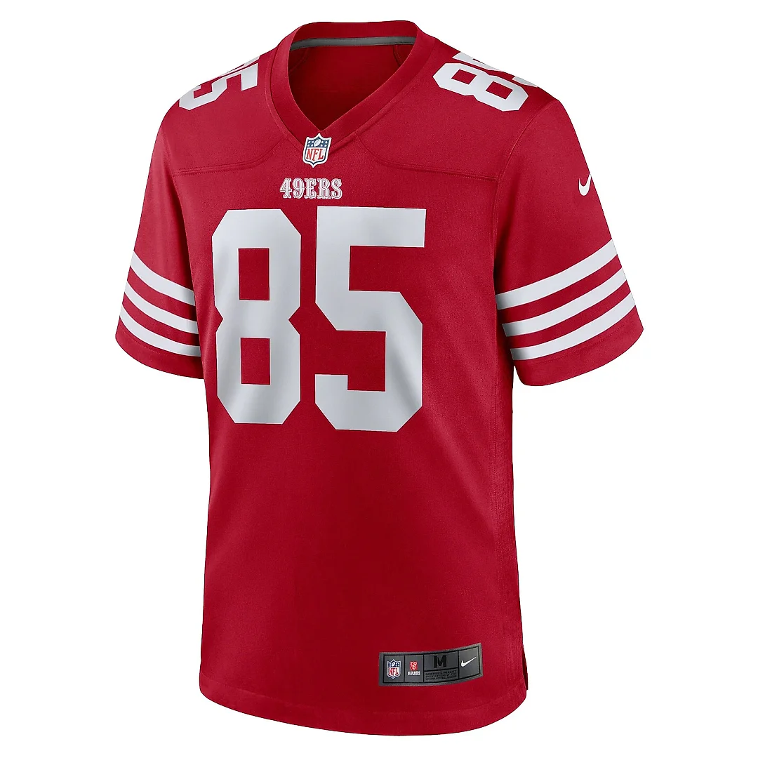 Zennovawear Men's San Francisco 49ers George Kittle Scarlet Team Game Jersey