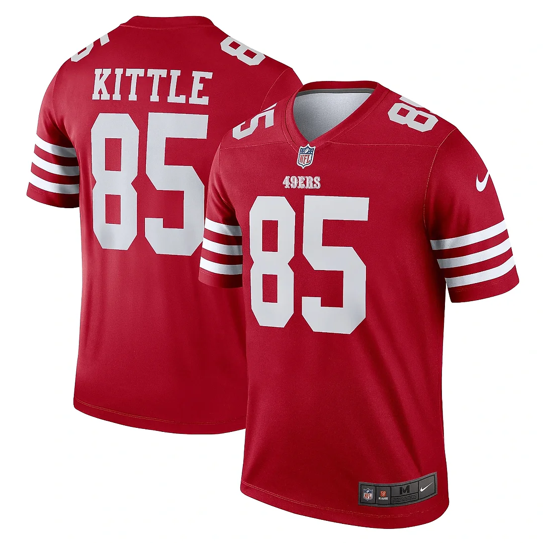 Zennovawear Men's San Francisco 49ers George Kittle Scarlet Team Legend Player Performance Top