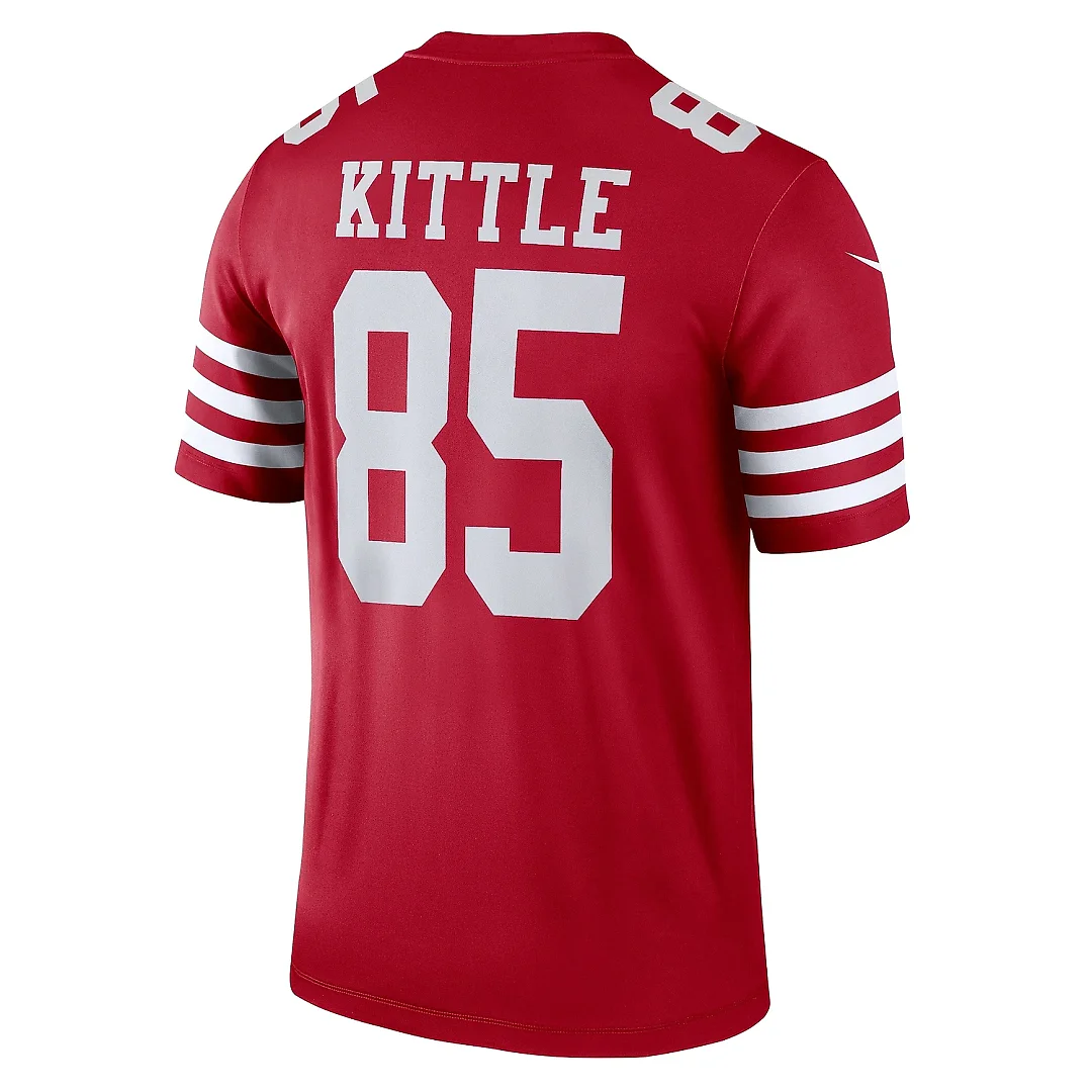Zennovawear Men's San Francisco 49ers George Kittle Scarlet Team Legend Player Performance Top