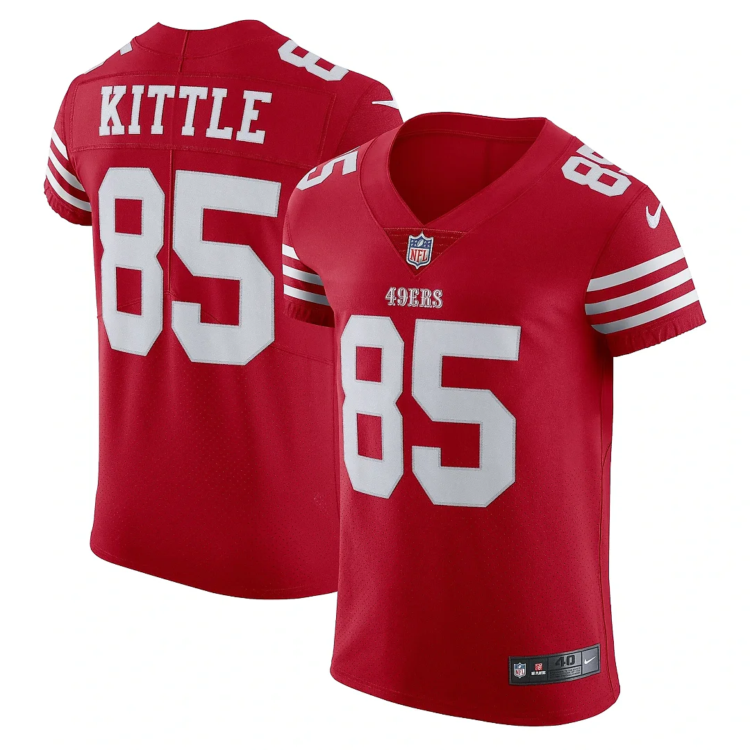 Zennovawear Men's San Francisco 49ers George Kittle Scarlet Vapor Elite Jersey