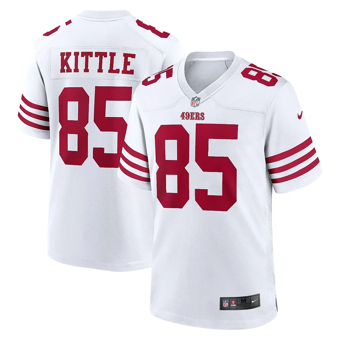 Zennovawear Men's San Francisco 49ers George Kittle White Player Game Jersey