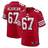Zennovawear Men's San Francisco 49ers Isaac Alarcon Scarlet Team Game Jersey