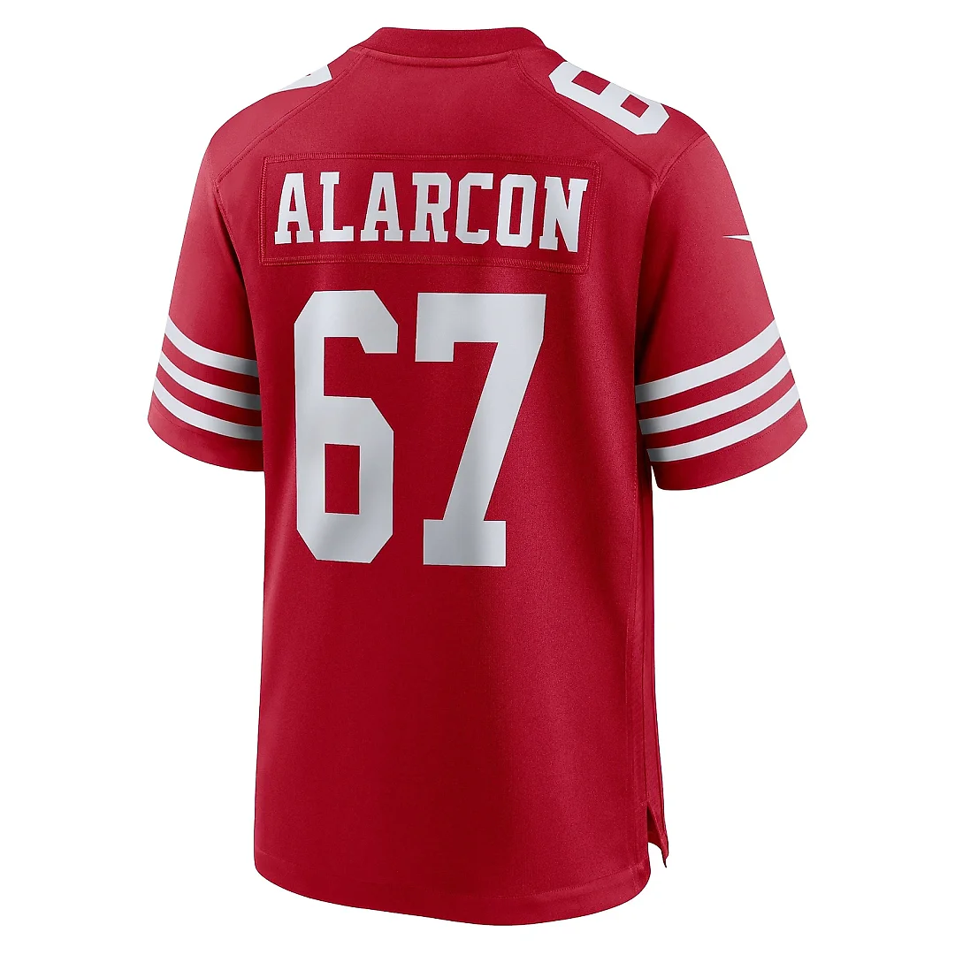 Zennovawear Men's San Francisco 49ers Isaac Alarcon Scarlet Team Game Jersey