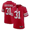Zennovawear Men's San Francisco 49ers Isaac Guerendo Scarlet Game Jersey