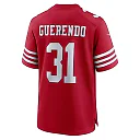 Zennovawear Men's San Francisco 49ers Isaac Guerendo Scarlet Game Jersey