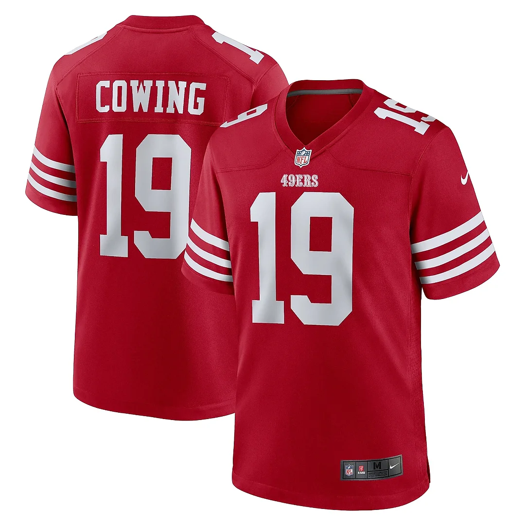 Zennovawear Men's San Francisco 49ers Jacob Cowing Scarlet Game Jersey