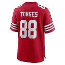 Zennovawear Men's San Francisco 49ers Jake Tonges Scarlet Team Game Jersey