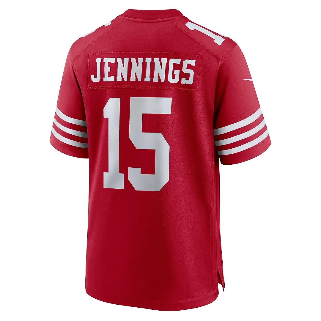 Zennovawear Men's San Francisco 49ers Jauan Jennings Scarlet Game Jersey