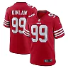 Zennovawear Men's San Francisco 49ers Javon Kinlaw Scarlet Team Player Game Jersey