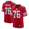 Zennovawear Men's San Francisco 49ers Jaylon Moore Scarlet Game Jersey