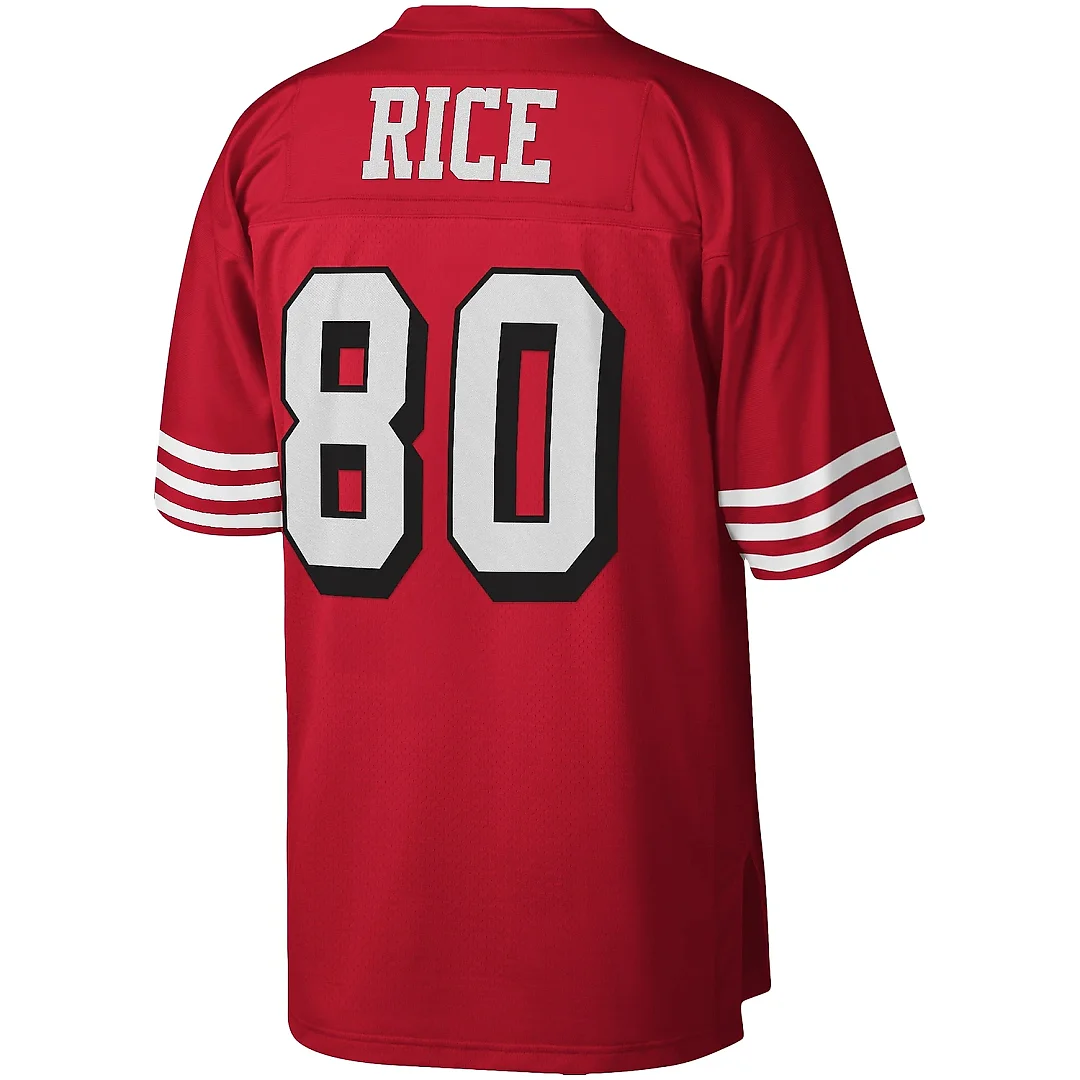 Zennovawear Men's San Francisco 49ers Jerry Rice Mitchell & Ness Scarlet Legacy Jersey