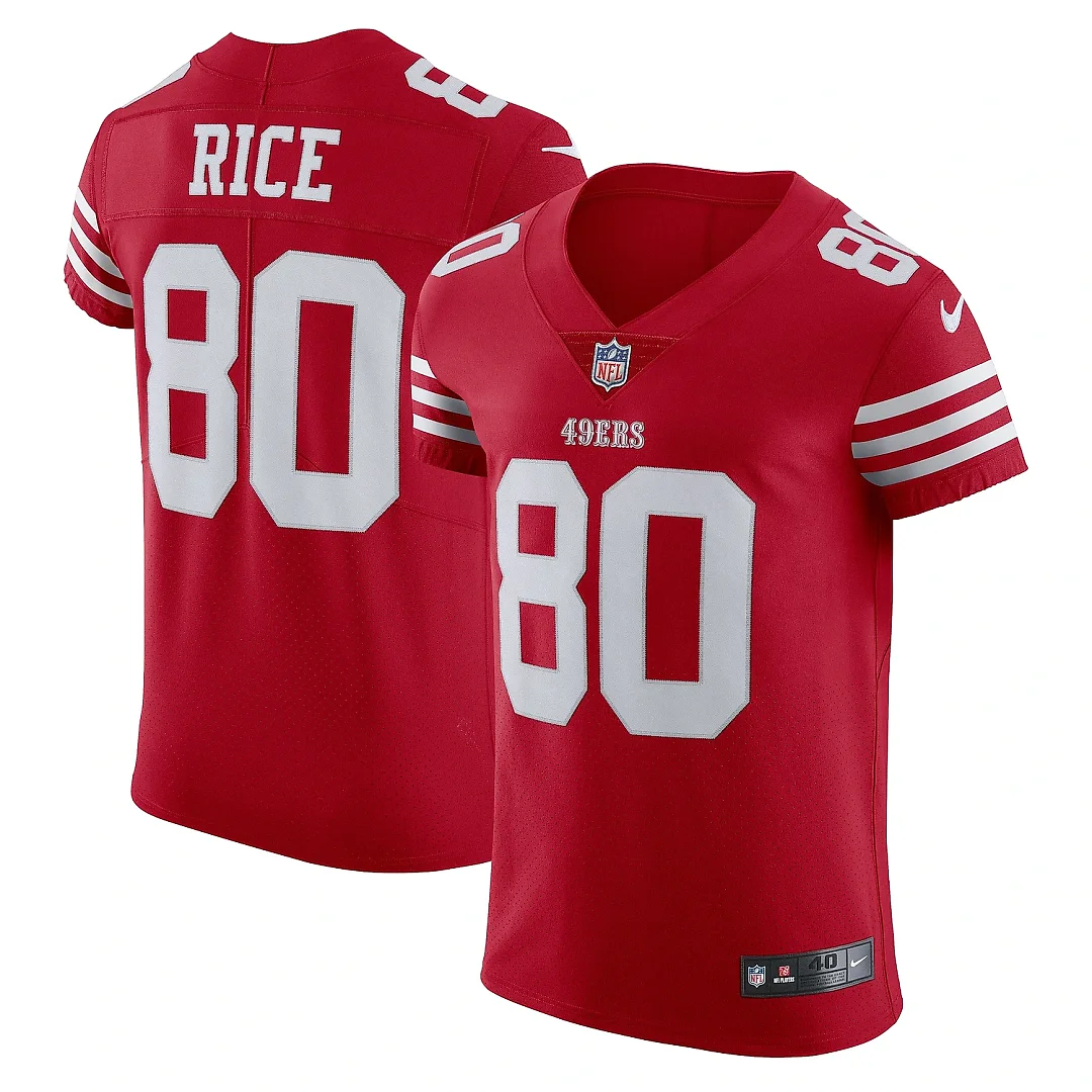 Zennovawear Men's San Francisco 49ers Jerry Rice Scarlet Vapor Elite Retired Player Jersey