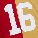 Zennovawear Men's San Francisco 49ers Joe Montana Mitchell & Ness Scarlet/Gold 1990 Split Legacy Jersey