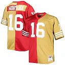 Zennovawear Men's San Francisco 49ers Joe Montana Mitchell & Ness Scarlet/Gold Big & Tall Split Legacy Retired Player Jersey