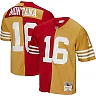 Zennovawear Men's San Francisco 49ers Joe Montana Mitchell & Ness Scarlet/Gold 1990 Split Legacy Jersey