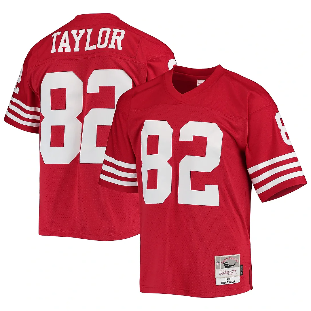 Zennovawear Men's San Francisco 49ers John Taylor Mitchell & Ness Scarlet Legacy Jersey