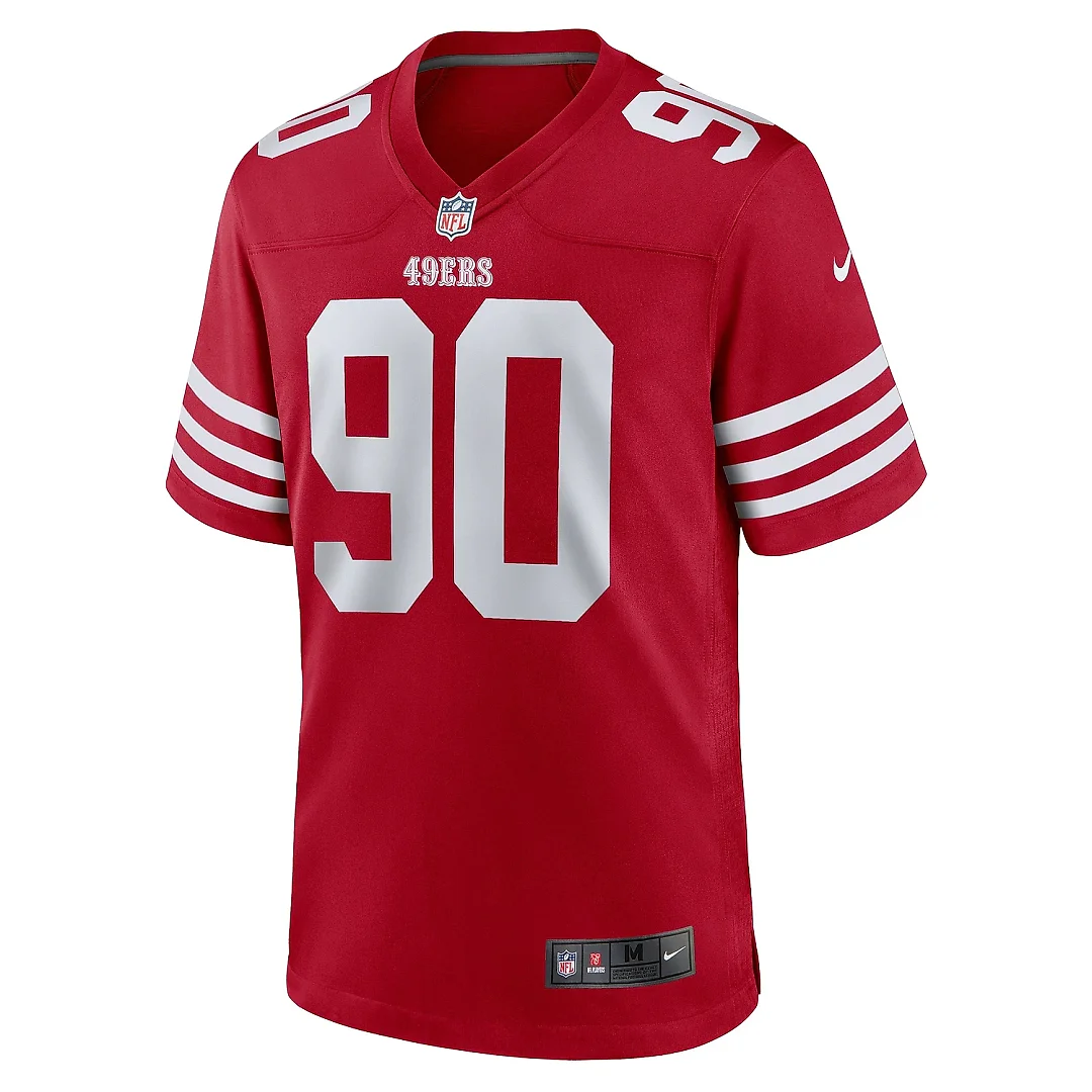 Zennovawear Men's San Francisco 49ers Kevin Givens Scarlet Game Jersey