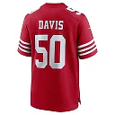 Zennovawear Men's San Francisco 49ers Khalil Davis Scarlet Team Game Jersey