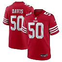 Zennovawear Men's San Francisco 49ers Khalil Davis Scarlet Team Game Jersey