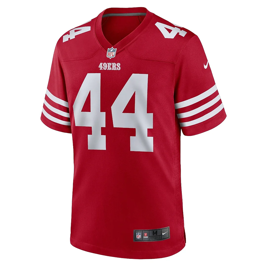 Zennovawear Men's San Francisco 49ers Kyle Juszczyk Scarlet Player Game Jersey