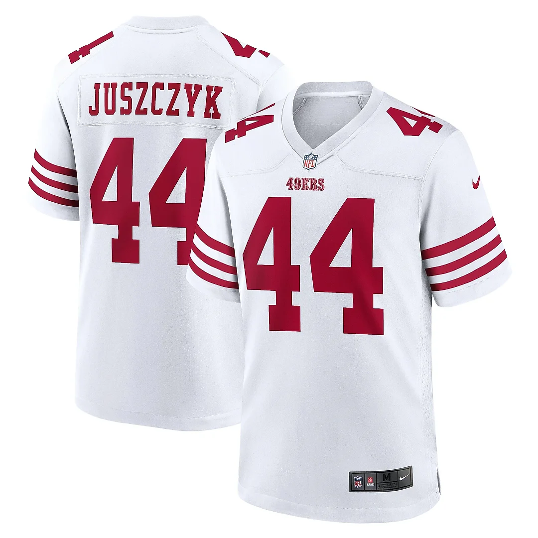 Zennovawear Men's San Francisco 49ers Kyle Juszczyk White Player Game Jersey