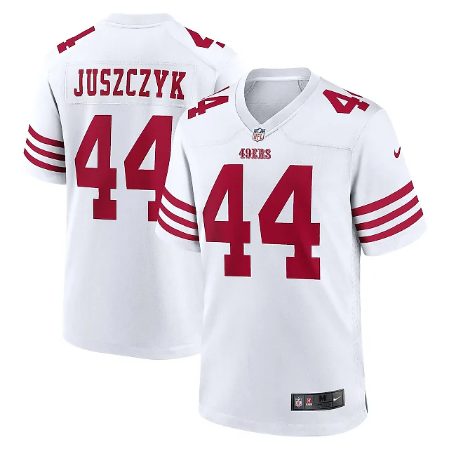 Zennovawear Men's San Francisco 49ers Kyle Juszczyk White Player Game Jersey