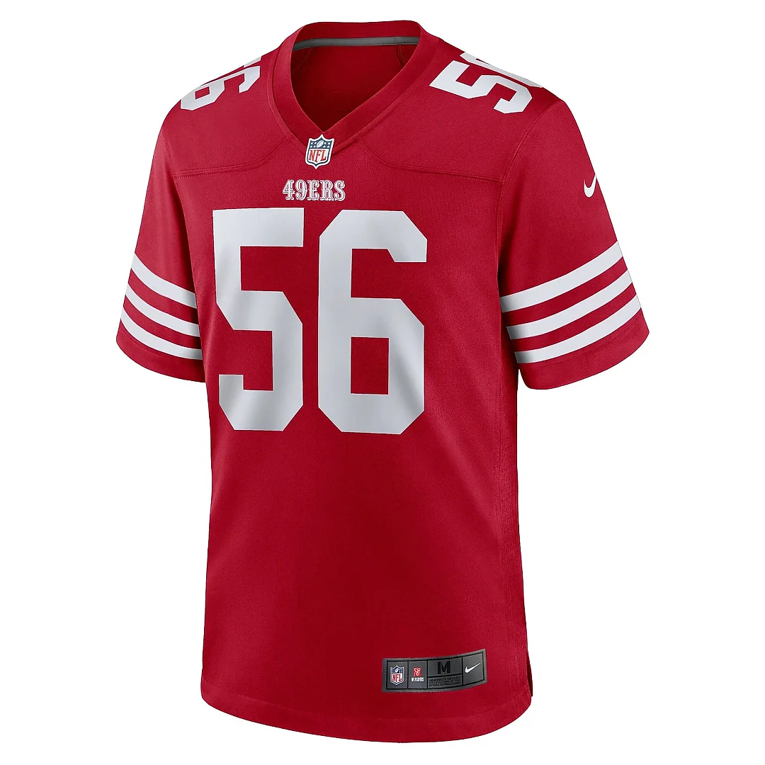 Zennovawear Men's San Francisco 49ers Leonard Floyd Scarlet Team Game Jersey