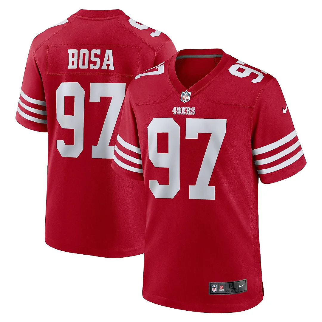 Zennovawear Men's San Francisco 49ers Nick Bosa Scarlet Player Game Jersey