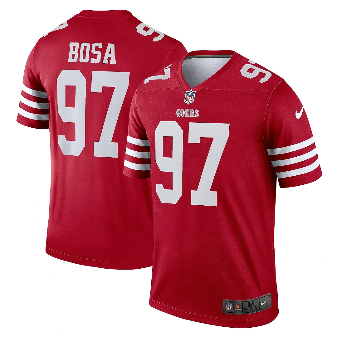 Zennovawear Men's San Francisco 49ers Nick Bosa Scarlet Team Legend Player Performance Top