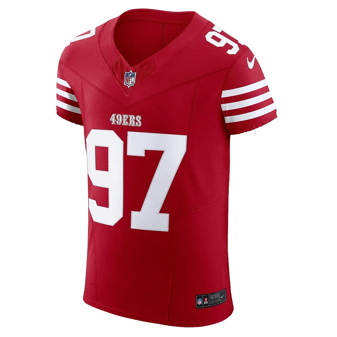 Zennovawear Men's San Francisco 49ers Nick Bosa Scarlet Vapor F.U.S.E. Elite Jersey