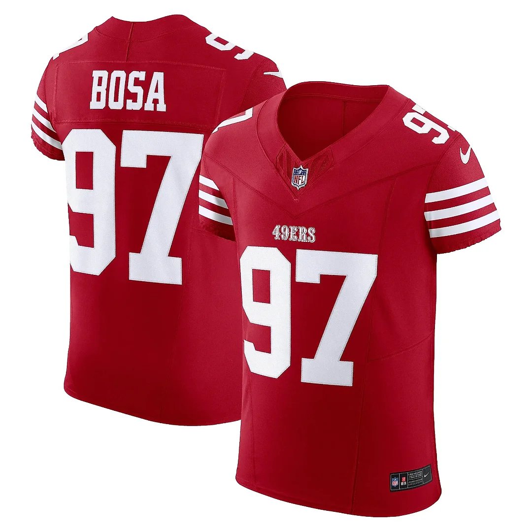 Zennovawear Men's San Francisco 49ers Nick Bosa Scarlet Vapor F.U.S.E. Elite Jersey