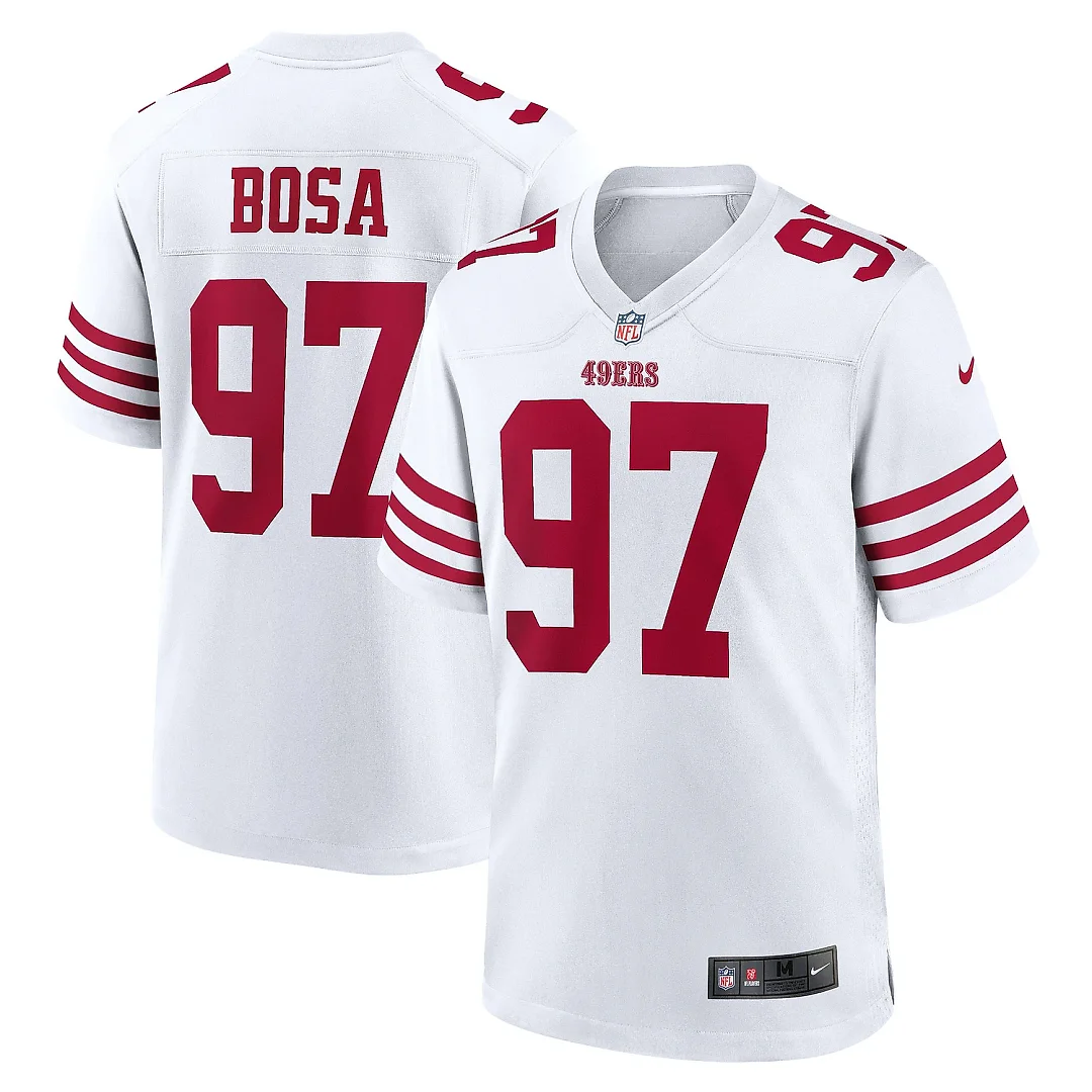 Zennovawear Men's San Francisco 49ers Nick Bosa White Team Game Jersey