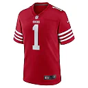 Zennovawear Men's San Francisco 49ers Number 1 Groom Scarlet Game Jersey