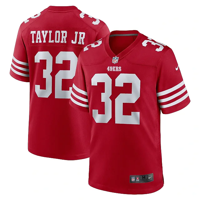 Zennovawear Men's San Francisco 49ers Patrick Taylor Jr. Scarlet Team Game Jersey
