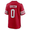 Zennovawear Men's San Francisco 49ers Renardo Green Scarlet Game Jersey