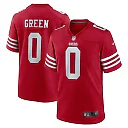 Zennovawear Men's San Francisco 49ers Renardo Green Scarlet Game Jersey