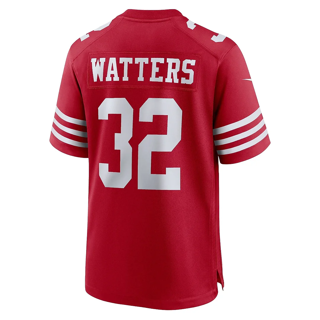 Zennovawear Men's San Francisco 49ers Ricky Watters Scarlet Retired Player Game Jersey