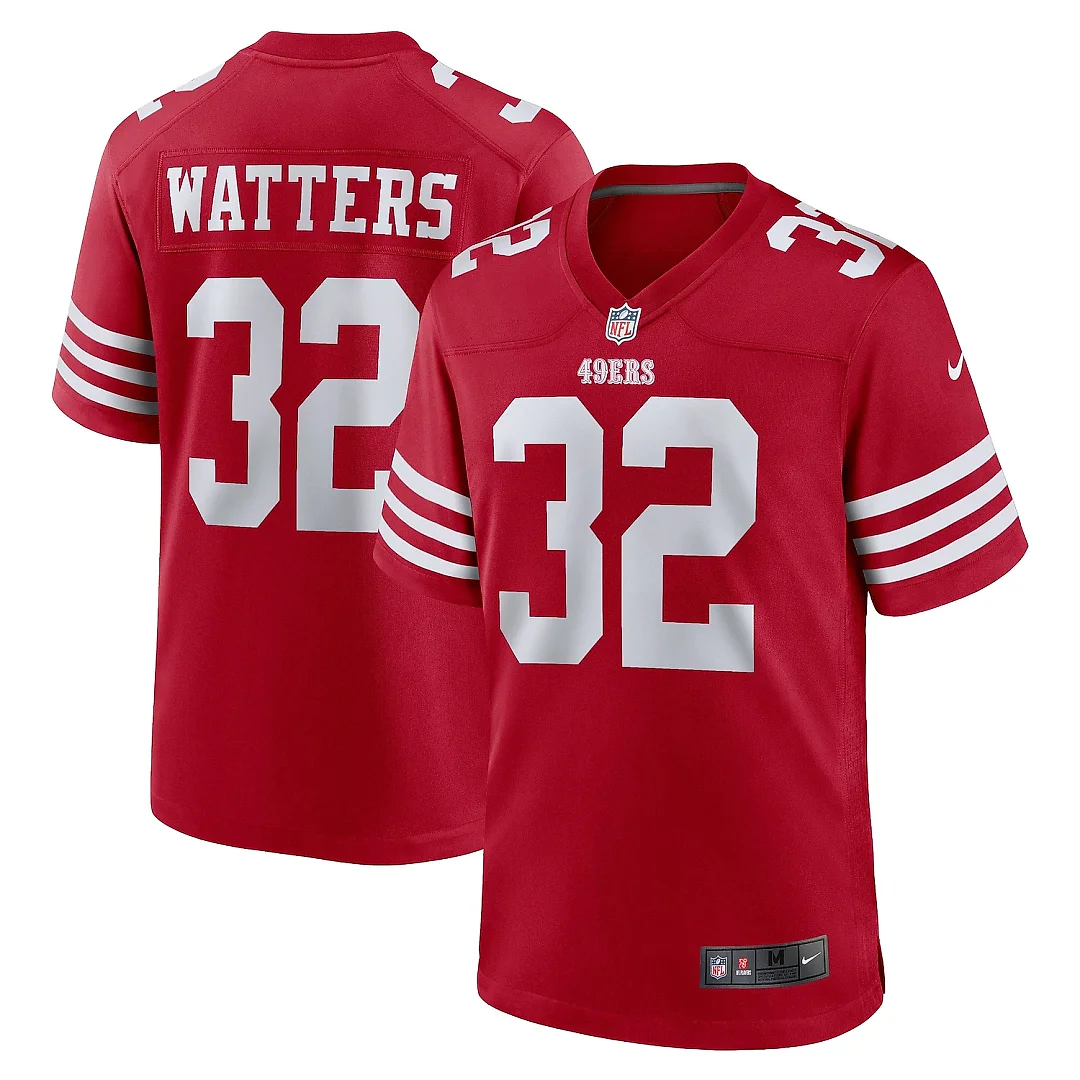 Zennovawear Men's San Francisco 49ers Ricky Watters Scarlet Retired Player Game Jersey