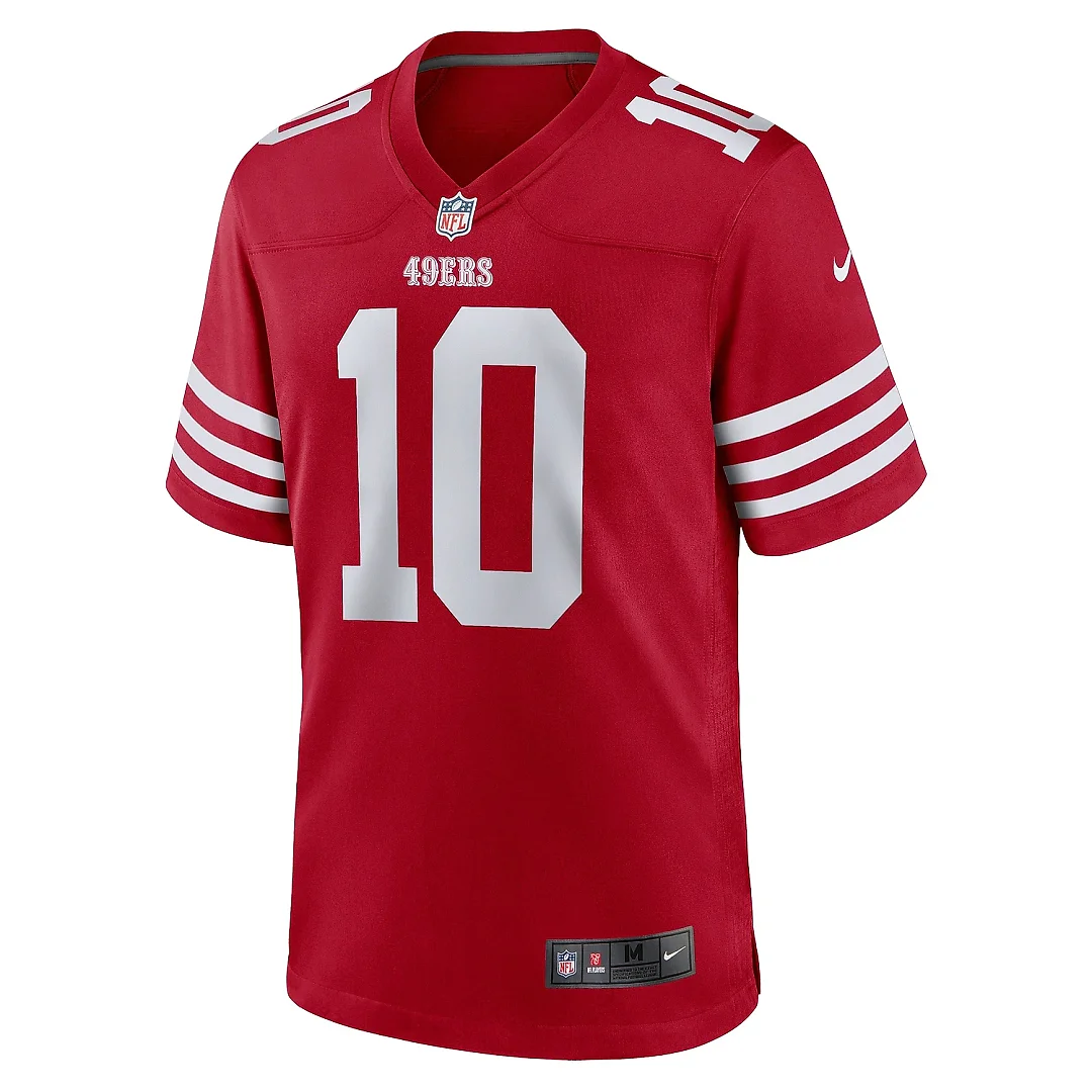 Zennovawear Men's San Francisco 49ers Ronnie Bell Scarlet Team Game Jersey